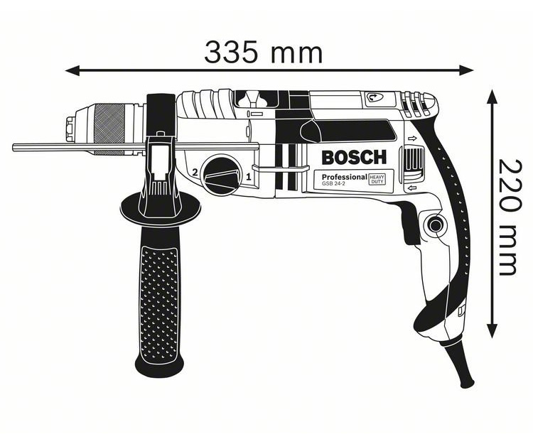 Ударний дриль BOSCH GSB 24-2  (060119C801)