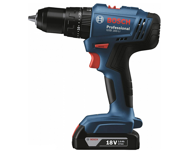 Акумуляторний ударний дриль-шурупокрут BOSCH GSB 183-LI (2x2Ah) (06019K9100)