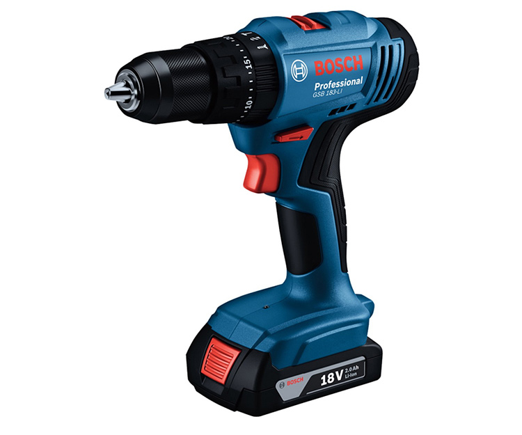 Акумуляторний ударний дриль-шурупокрут BOSCH GSB 183-LI (1x2Ah) (06019K9101)