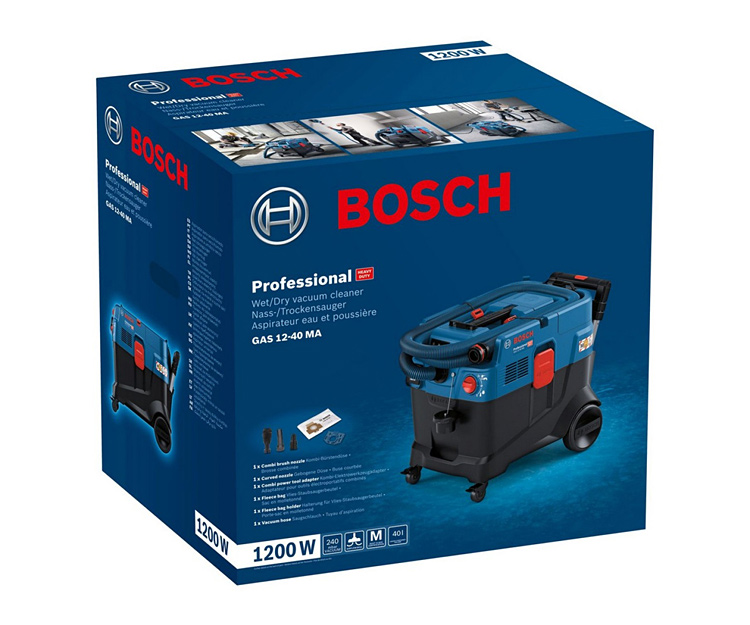 Строительный пылесос BOSCH GAS 12-40 MA (06019M0120)