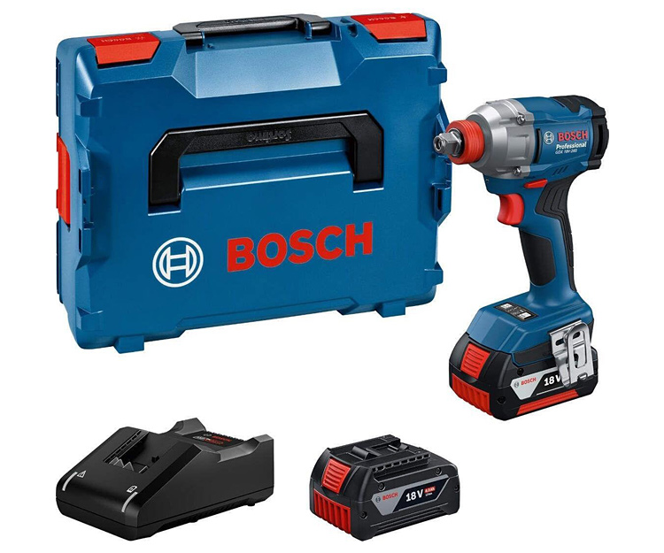 Аккумуляторный гайковерт BOSCH GDX 18V-285 (L-BOXX + 2х 4Ah) (06019N2102)