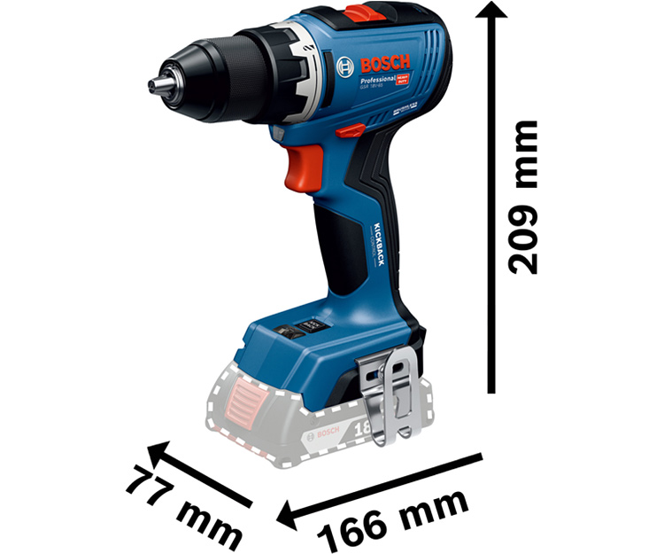 Акумуляторний дриль-шурупокрут BOSCH  GSR 18V-65 (Solo) (06019N3200)
