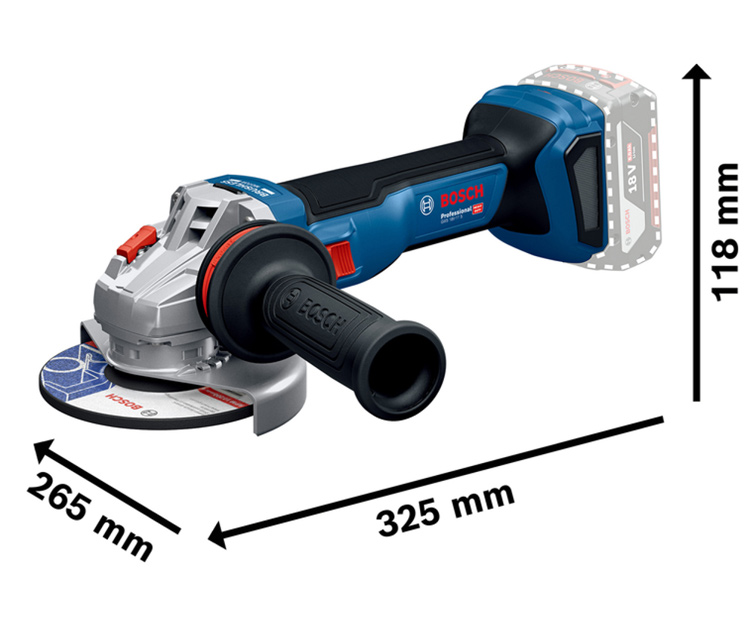 Аккумуляторная болгарка BOSCH GWS 18V-11 S (Solo) (06019N4000)