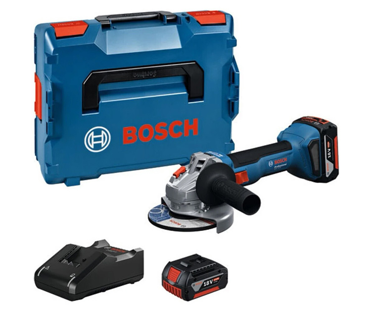 Аккумуляторная болгарка BOSCH GWS 18V-8 (2x 5Ah + L-BOXX 136) (06019N9003)