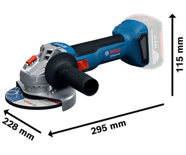 Аккумуляторная болгарка BOSCH GWS 18V-8 (2x 4Ah + кейс) (06019N9020)