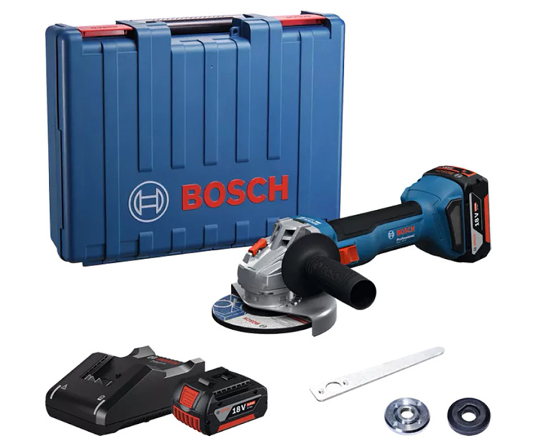 Аккумуляторная болгарка BOSCH GWS 18V-8 (2x 4Ah + кейс) (06019N9020)