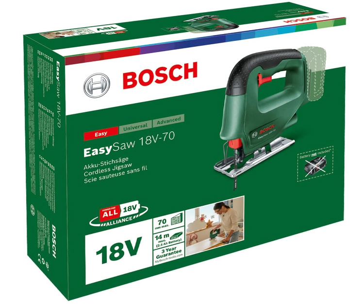 Аккумуляторный лобзик BOSCH EasySaw 18-70 Solo (0603012000)