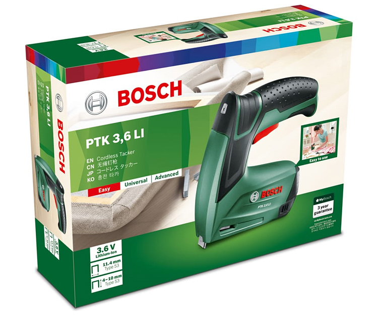 Аккумуляторный степлер BOSCH PTK 3,6 LI (USB) (0603968220)