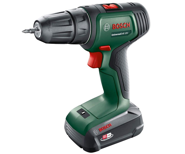 Аккумуляторная дрель-шуруповерт BOSCH UniversalDrill 18V (2x1,5Ah) (06039D4002)