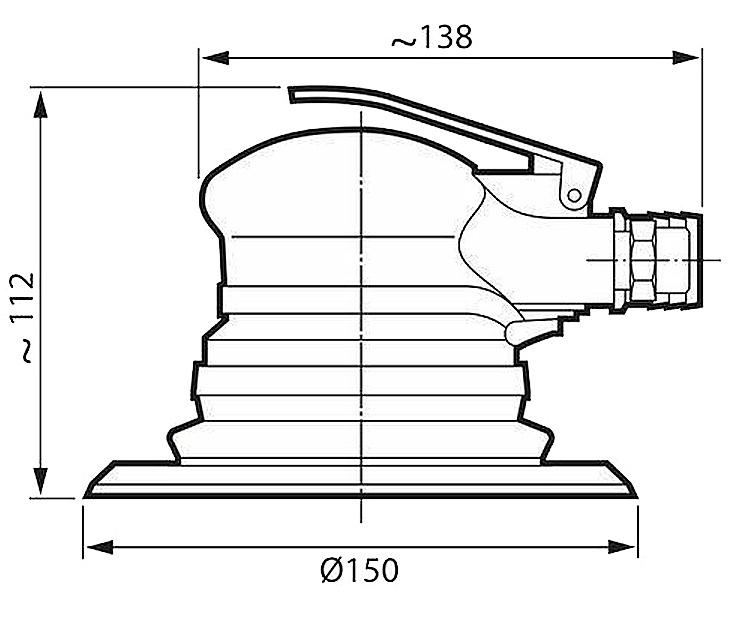 Пневматична ексцентрикова шліфмашина BOSCH 150mm (0607350199)