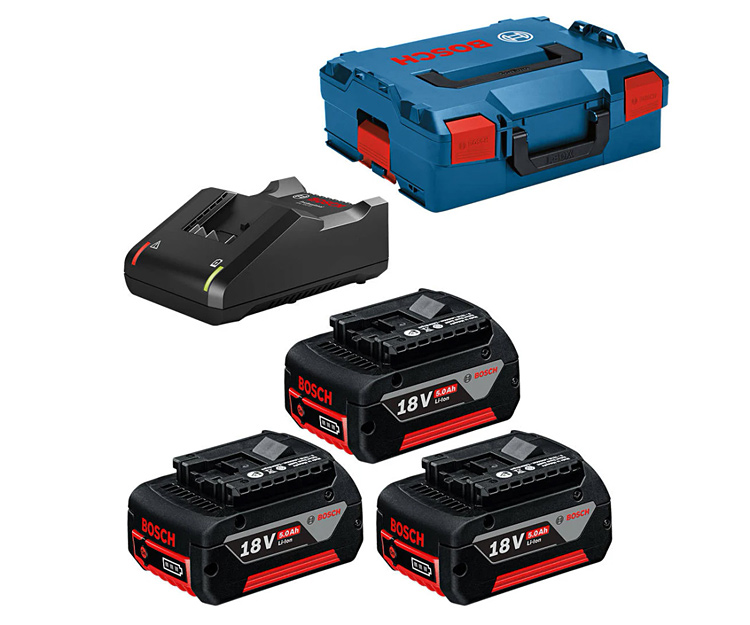 Набор аккумуляторов + зарядное устройство BOSCH 3х GBA 18V 5Ah + GAL 18V-40 + L-Boxx 136 (0615990L3T)