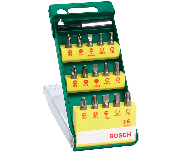Набір біт Bosch 15 шт. + магнитный держатель