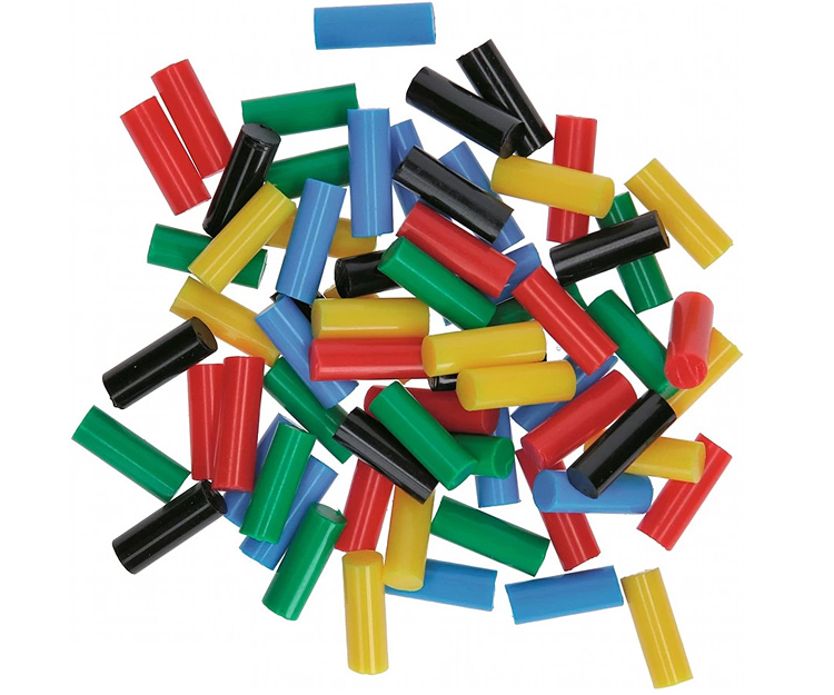 Клеевые стержни Bosch Gluey 7×20 мм цветные, 70 шт.