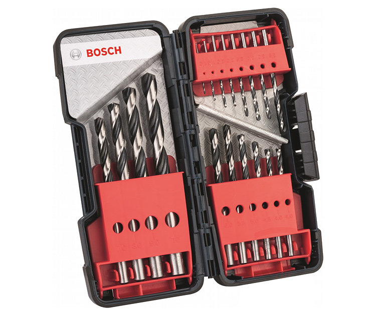 Набір свердел по металу Bosch HSS PointTeQ ToughBox, 1–10 мм, 18 шт.