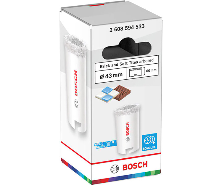 Коронка алмазна BOSCH Brick and Soft Tile arbored 43 мм (2608594533)