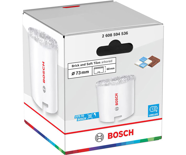 Коронка алмазна BOSCH Brick and Soft Tile arbored 73 мм (2608594536)
