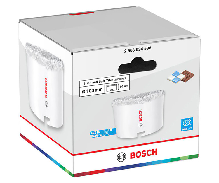 Коронка алмазна BOSCH Brick and Soft Tile arbored 103 мм (2608594538)