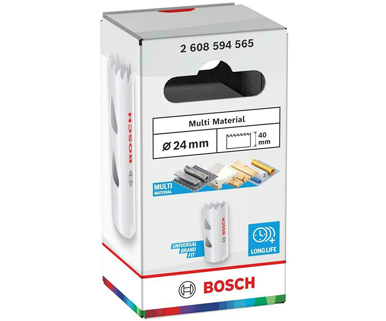 Биметаллическая коронка BOSCH Multi Material Threaded BIM HS 24 мм (2608594565)