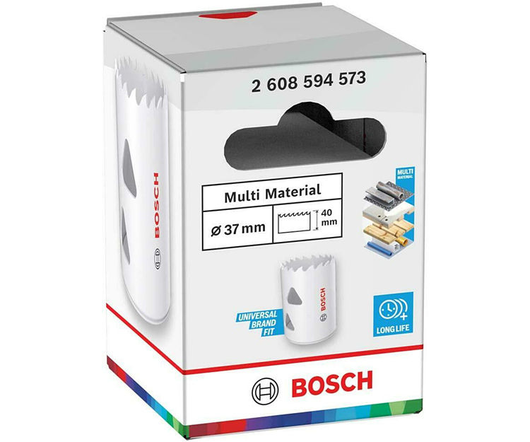 Биметаллическая коронка BOSCH Multi Material Threaded BIM HS 37 мм (2608594573)