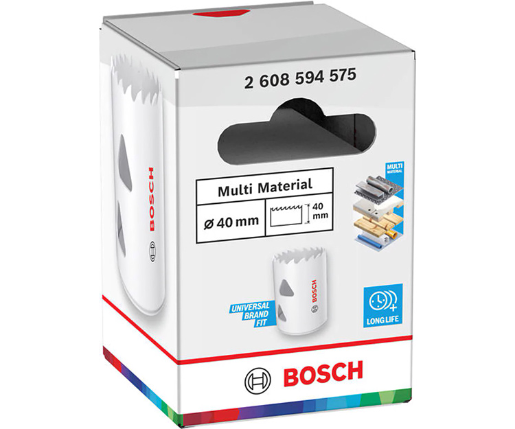 Биметаллическая коронка BOSCH Multi Material Threaded BIM HS 40 мм (2608594575)