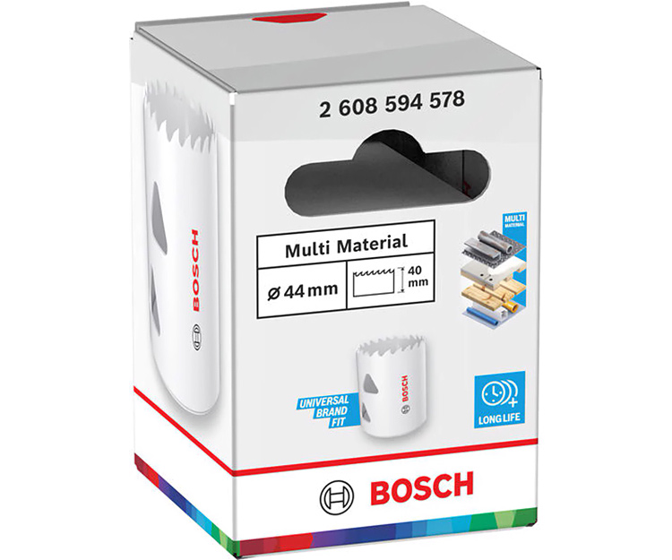 Біметалева коронка BOSCH Multi Material Threaded BIM HS 44 мм (2608594578)
