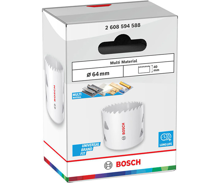 Біметалева коронка BOSCH Multi Material Threaded BIM HS 64 мм (2608594588)