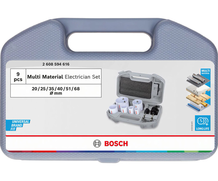 Набір біметалевих коронок BOSCH BIM HS 9 шт. (2608594616)