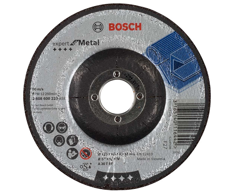 Зачистной круг Bosch Expert for Metal выпуклый 125×6 мм
