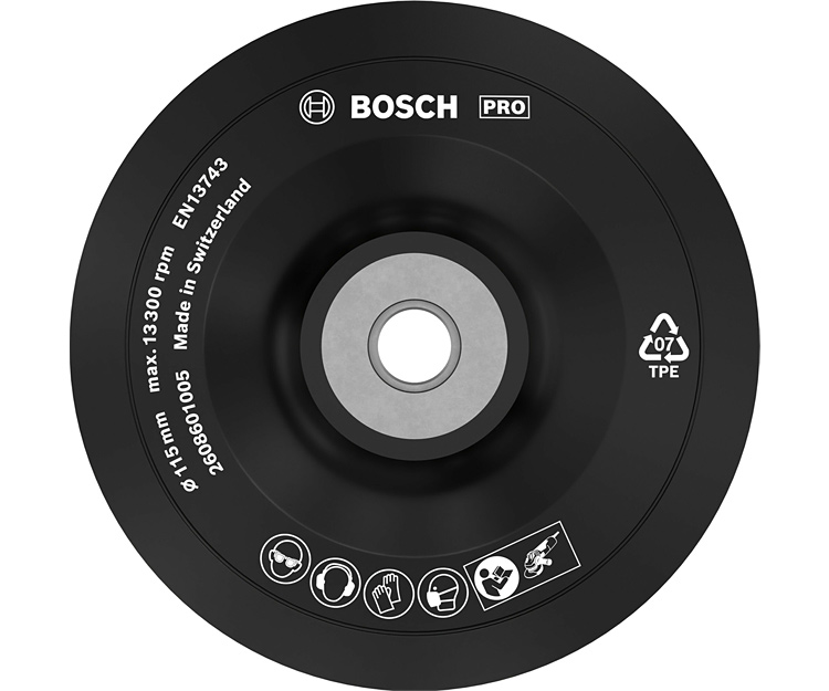 Опорная тарелка с гайкой 115 мм BOSCH 2608601005 (2608601005)
