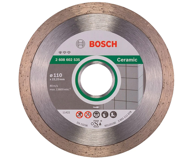 Алмазний диск Bosch Standard for Ceramic 115 мм 10 шт.