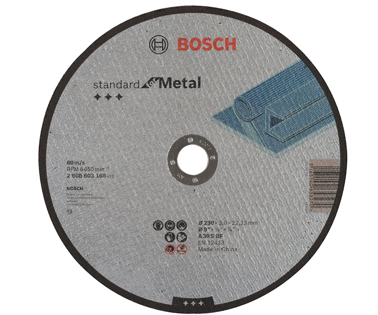 Отрезной круг Bosch Standard for Metal прямой 180×3 мм