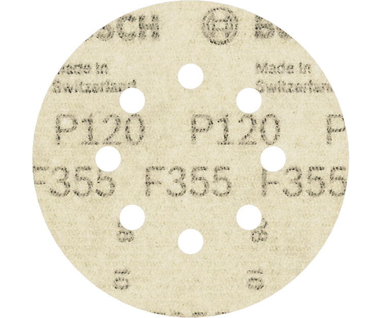 5 шлифлистов BOSCH F355 Best for Coatings + Composites 125 К120 (2608605117)