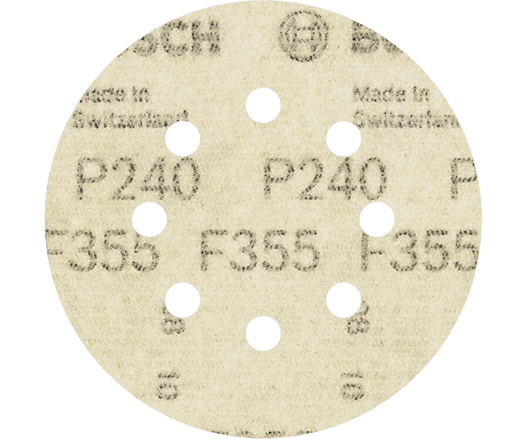 5 шлифлистов BOSCH F355 Best for Coatings + Composites 125 К240 (2608605119)