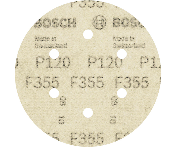5 шлифлистов BOSCH F355 Best for Coatings + Composites 150 К120 (2608605126)