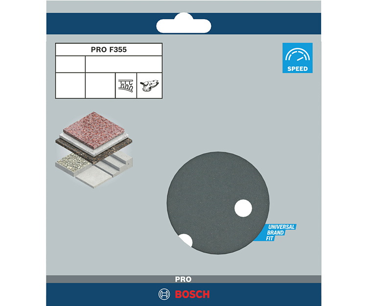 5 шлифлистов BOSCH F355 Best for Coatings + Composites 150 К600 (2608605131)
