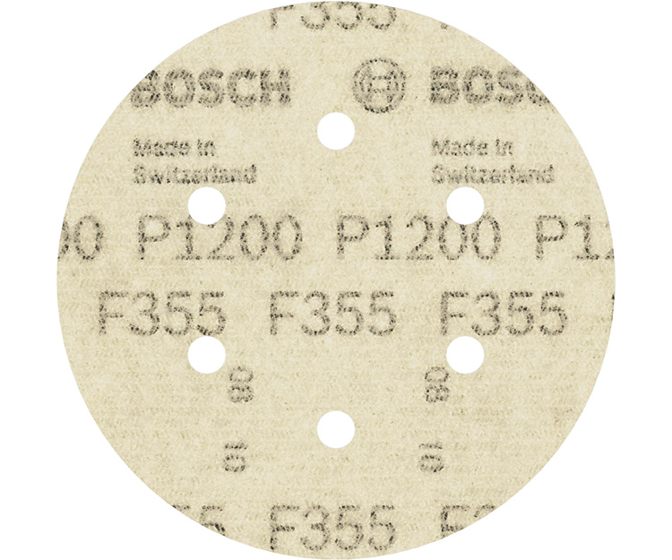 5 шлифлистов BOSCH F355 Best for Coatings + Composites 150 К1200 (2608605132)