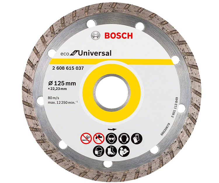 Алмазний диск Bosch ECO Universal Turbo 125 мм-10 шт.