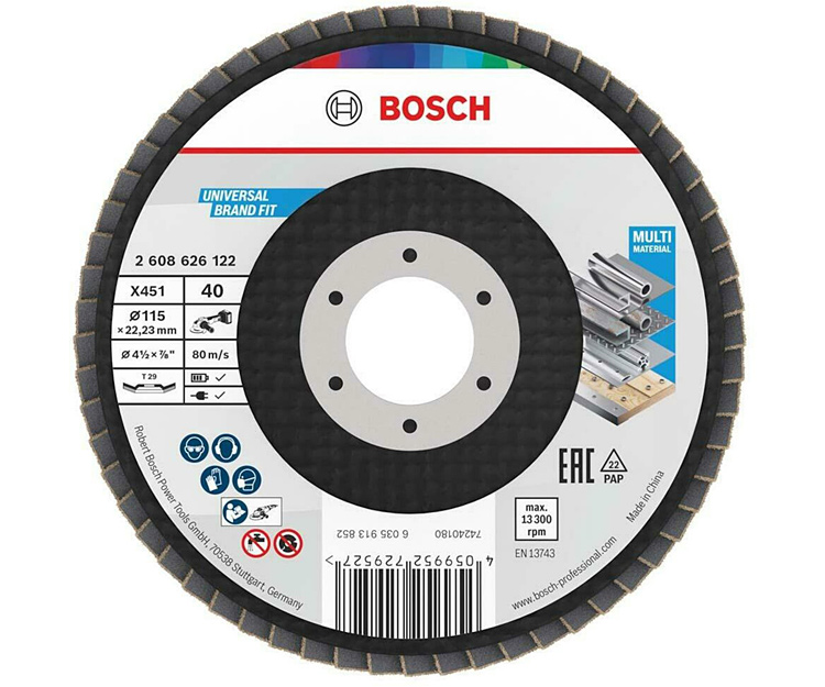 Пелюстковий диск BOSCH X451 BAlox 115 T29 G40 (2608626122)