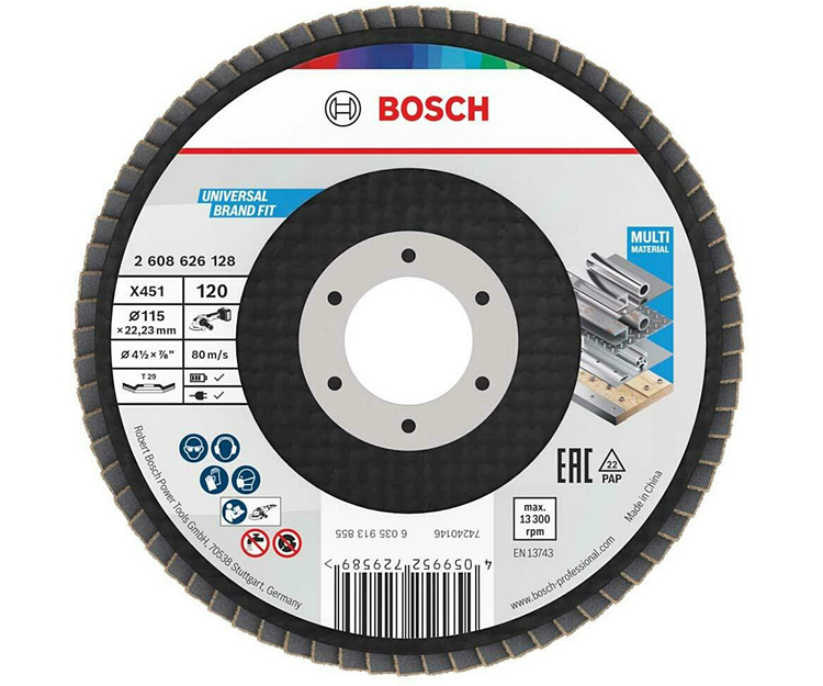 Пелюстковий диск BOSCH X451 BAlox 115 T29 G120 (2608626128)