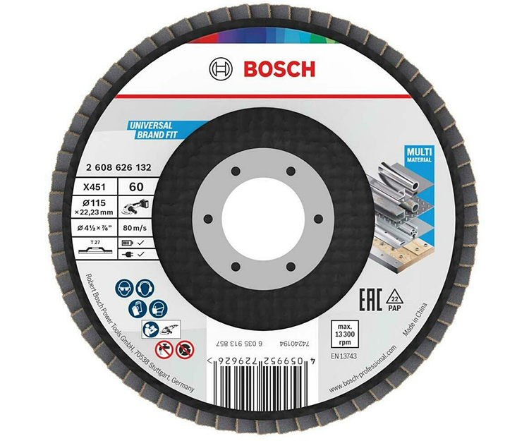 Пелюстковий диск BOSCH X451 BAlox 115 T27 G60 (2608626132)