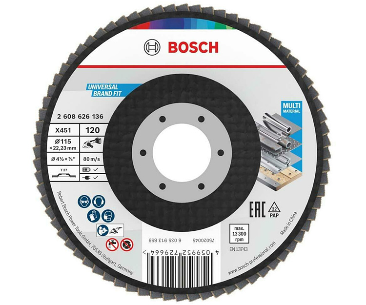 Пелюстковий диск BOSCH X451 BAlox 115 T27 G120 (2608626136)