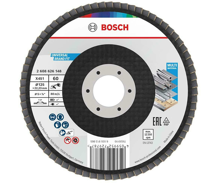 Пелюстковий диск BOSCH X451 BAlox 125 T27 G60 (2608626148)