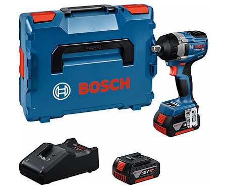 Аккумуляторный гайковерт BOSCH  GDS 18V-750 C (2x 5Ah + L-BOXX 136) (06019L9003)