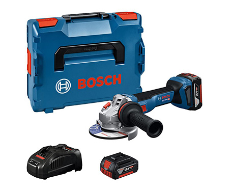 Аккумуляторная болгарка BOSCH GWS 18V-11 S (2x 5Ah + L-BOXX 136) (06019N4002)