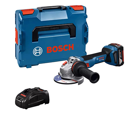 Аккумуляторная болгарка BOSCH GWS 18V-11 S (1x 5Ah + L-BOXX 136) (06019N4003)