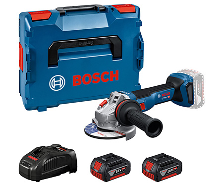 Аккумуляторная болгарка BOSCH GWS 18V-11 (2x 5Ah + L-BOXX 136) (06019N4103)
