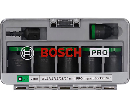 Набор ударных торцевых головок BOSCH 1/2