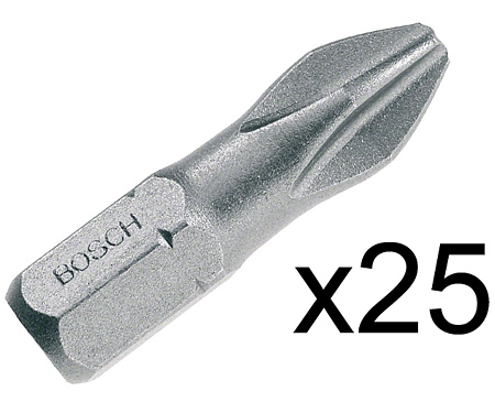 Набор бит Bosch Extra Hard 25 шт. PZ2 TicTac