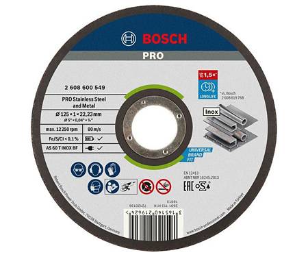 Відрізний круг Bosch Expert for Inox 125×1 мм