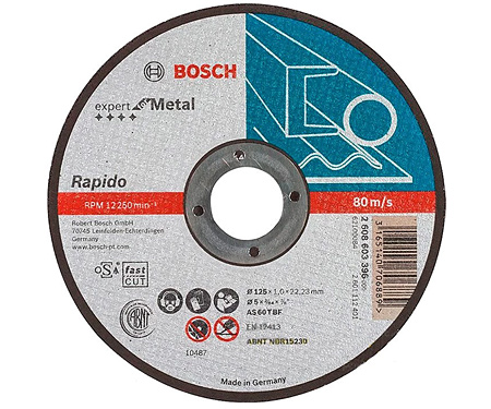 Отрезной круг Bosch Expert for Metal прямой 125×1 мм